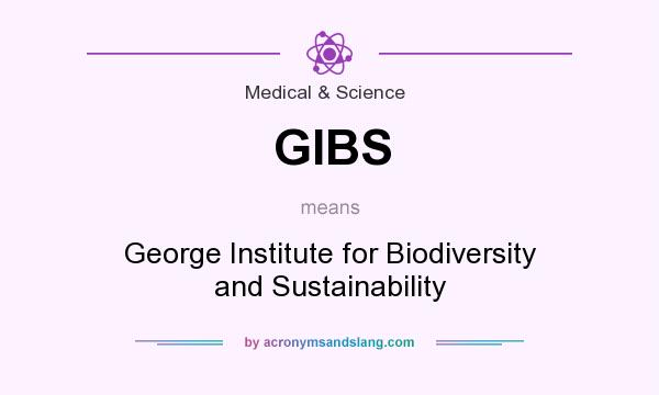 What does GIBS mean? It stands for George Institute for Biodiversity and Sustainability