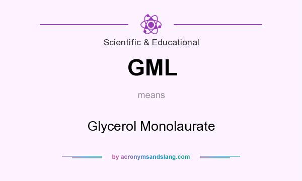What does GML mean? It stands for Glycerol Monolaurate