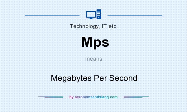 What does Mps mean? It stands for Megabytes Per Second