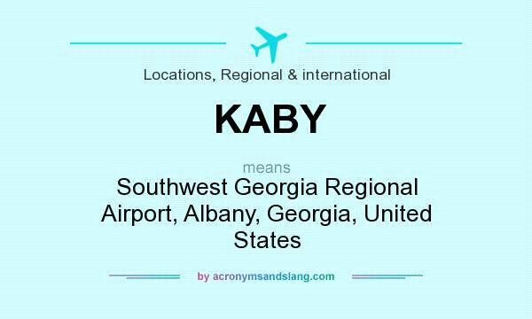 What does KABY mean? It stands for Southwest Georgia Regional Airport, Albany, Georgia, United States