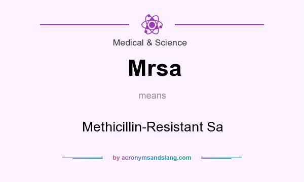 What does Mrsa mean? It stands for Methicillin-Resistant Sa