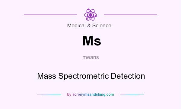 What does Ms mean? It stands for Mass Spectrometric Detection