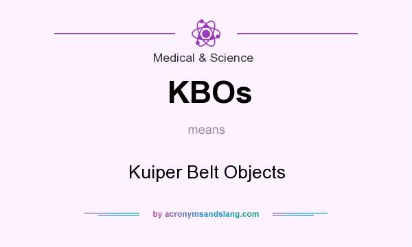 What does KBOs mean? It stands for Kuiper Belt Objects