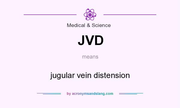 What does JVD mean? It stands for jugular vein distension