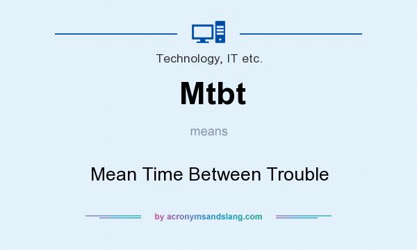 What does Mtbt mean? It stands for Mean Time Between Trouble