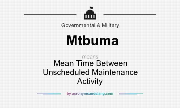 What does Mtbuma mean? It stands for Mean Time Between Unscheduled Maintenance Activity