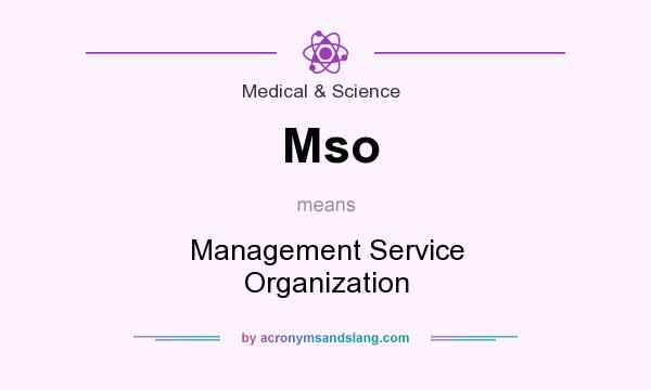 What does Mso mean? It stands for Management Service Organization