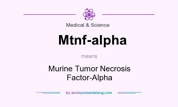 What does Mtnf-alpha mean? It stands for Murine Tumor Necrosis Factor-Alpha
