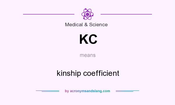 What does KC mean? It stands for kinship coefficient
