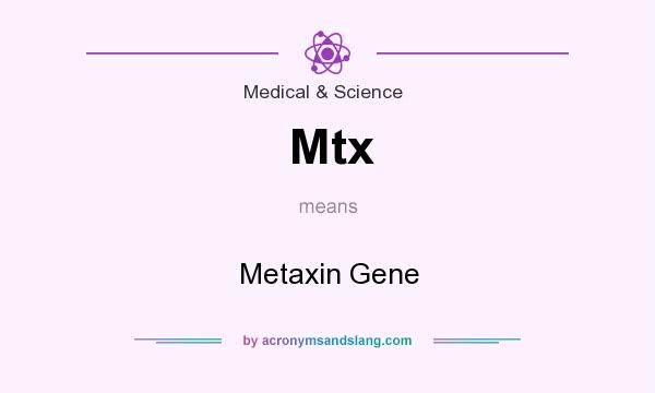 What does Mtx mean? It stands for Metaxin Gene