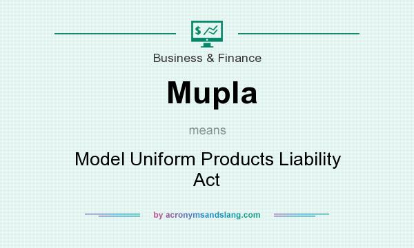 What does Mupla mean? It stands for Model Uniform Products Liability Act