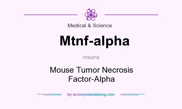 What does Mtnf-alpha mean? It stands for Mouse Tumor Necrosis Factor-Alpha