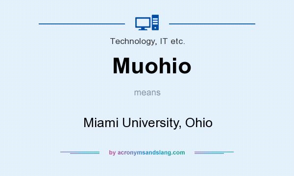 What does Muohio mean? It stands for Miami University, Ohio