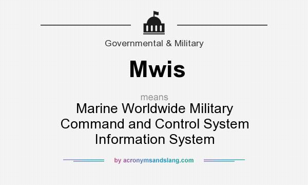 What does Mwis mean? It stands for Marine Worldwide Military Command and Control System Information System