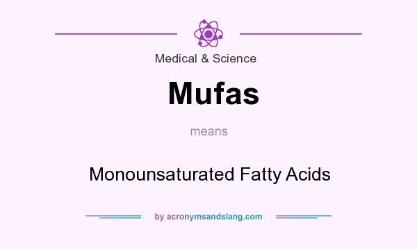 What does Mufas mean? It stands for Monounsaturated Fatty Acids