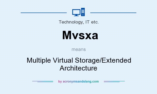 What does Mvsxa mean? It stands for Multiple Virtual Storage/Extended Architecture