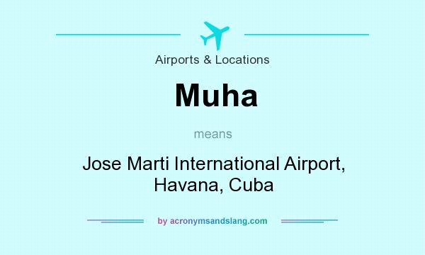 What does Muha mean? It stands for Jose Marti International Airport, Havana, Cuba