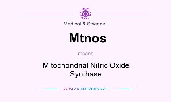 What does Mtnos mean? It stands for Mitochondrial Nitric Oxide Synthase