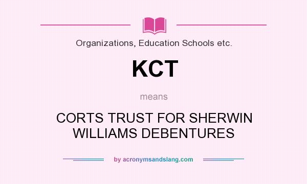 What does KCT mean? It stands for CORTS TRUST FOR SHERWIN WILLIAMS DEBENTURES