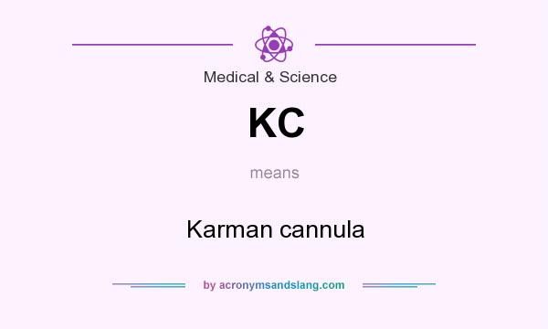 What does KC mean? It stands for Karman cannula