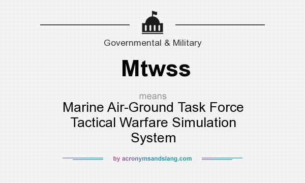 What does Mtwss mean? It stands for Marine Air-Ground Task Force Tactical Warfare Simulation System