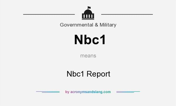 What does Nbc1 mean? It stands for Nbc1 Report
