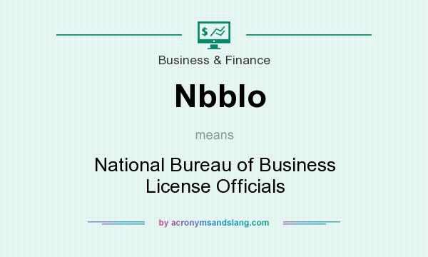 What does Nbblo mean? It stands for National Bureau of Business License Officials