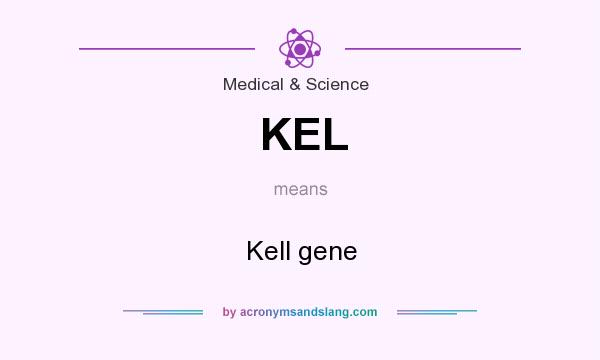 What does KEL mean? It stands for Kell gene