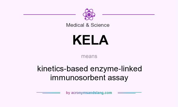 What does KELA mean? It stands for kinetics-based enzyme-linked immunosorbent assay