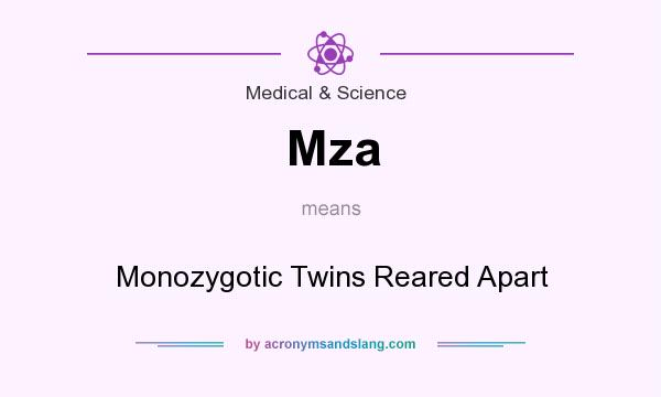 What does Mza mean? It stands for Monozygotic Twins Reared Apart