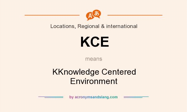 What does KCE mean? It stands for KKnowledge Centered Environment