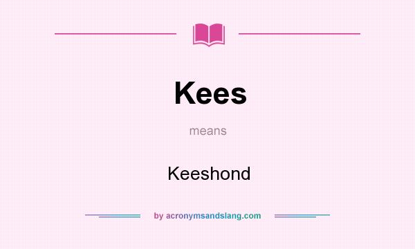 What does Kees mean? It stands for Keeshond