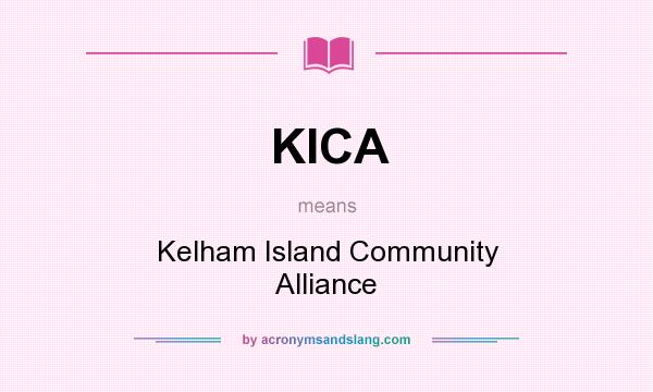 What does KICA mean? It stands for Kelham Island Community Alliance