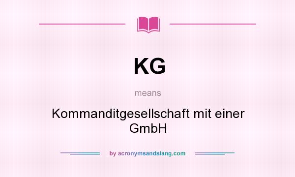 What does KG mean? It stands for Kommanditgesellschaft mit einer GmbH