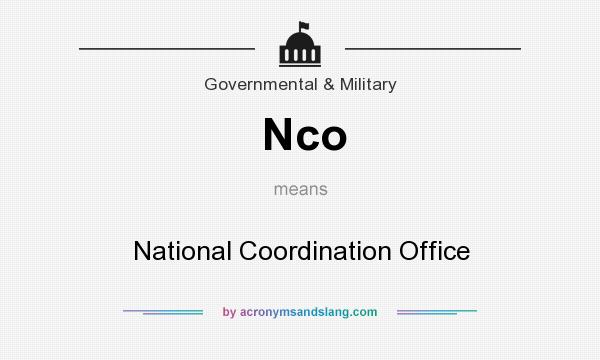 What does Nco mean? It stands for National Coordination Office