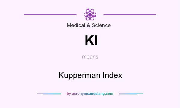 What does KI mean? It stands for Kupperman Index