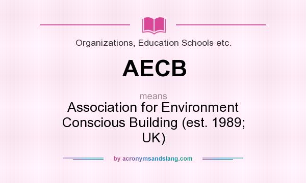 What does AECB mean? It stands for Association for Environment Conscious Building (est. 1989; UK)