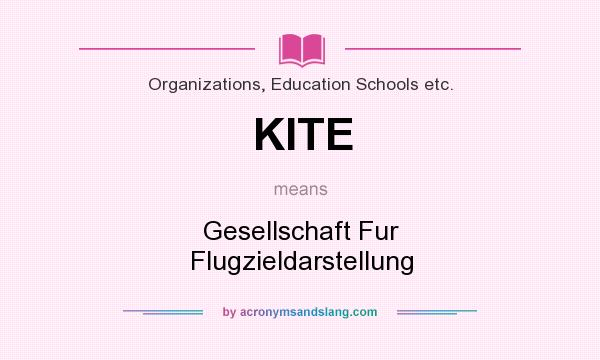 What does KITE mean? It stands for Gesellschaft Fur Flugzieldarstellung