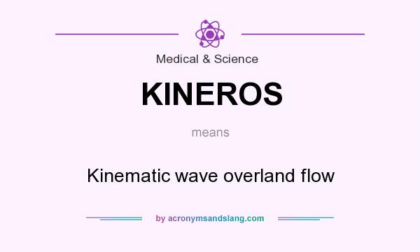 What does KINEROS mean? It stands for Kinematic wave overland flow