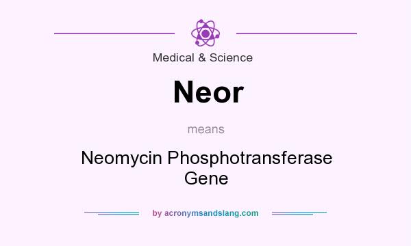What does Neor mean? It stands for Neomycin Phosphotransferase Gene