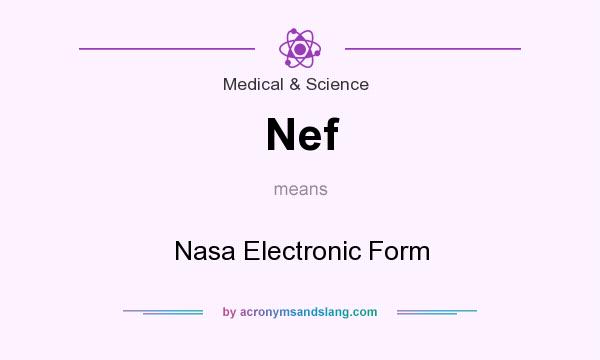 What does Nef mean? It stands for Nasa Electronic Form