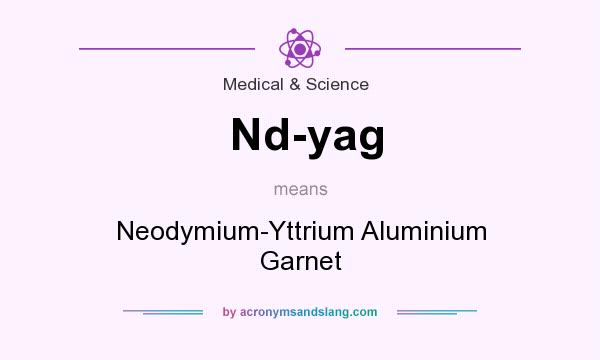 What does Nd-yag mean? It stands for Neodymium-Yttrium Aluminium Garnet