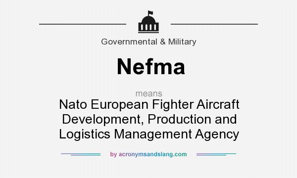 What does Nefma mean? It stands for Nato European Fighter Aircraft Development, Production and Logistics Management Agency