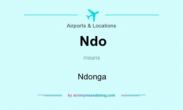 What does Ndo mean? It stands for Ndonga