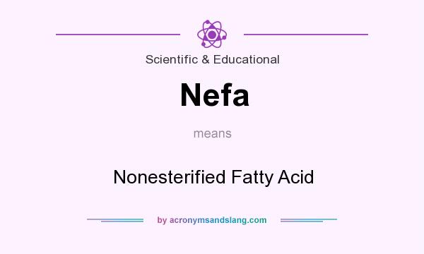What does Nefa mean? It stands for Nonesterified Fatty Acid