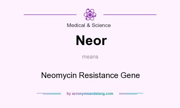 What does Neor mean? It stands for Neomycin Resistance Gene