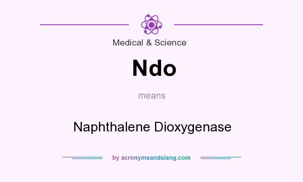 What does Ndo mean? It stands for Naphthalene Dioxygenase