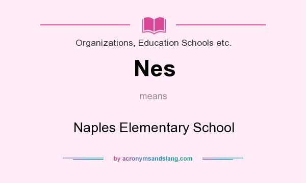 What does Nes mean? It stands for Naples Elementary School