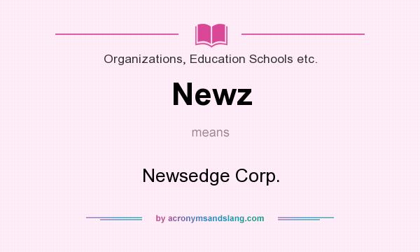 What does Newz mean? It stands for Newsedge Corp.