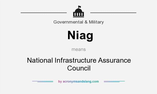 What does Niag mean? It stands for National Infrastructure Assurance Council